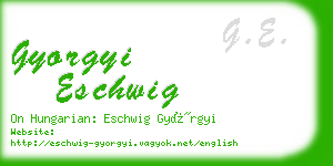 gyorgyi eschwig business card